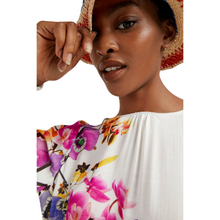 Load image into Gallery viewer, DESIGUAL White Floral Bodysuit - close up