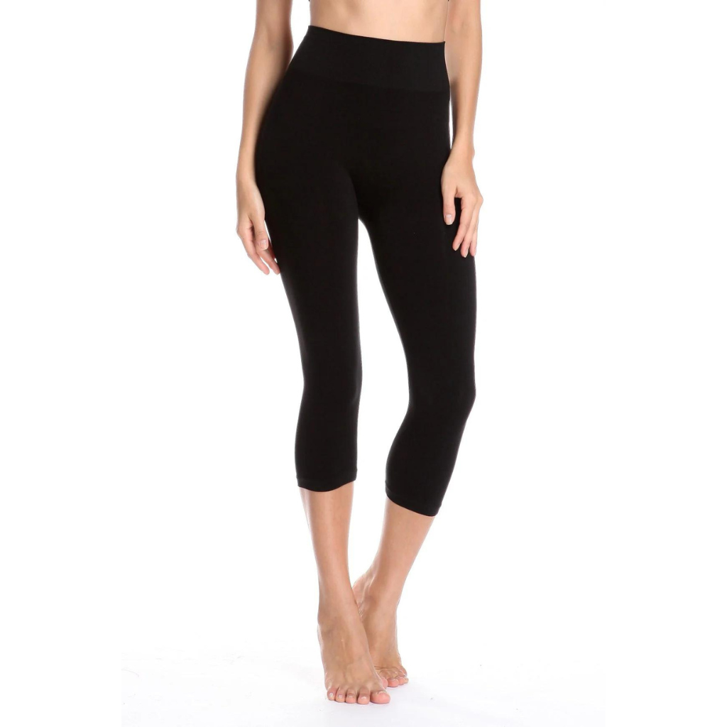 ORANGE High-band Capri Legging - black