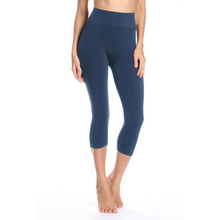 Load image into Gallery viewer, ORANGE High-band Capri Legging - royal blue
