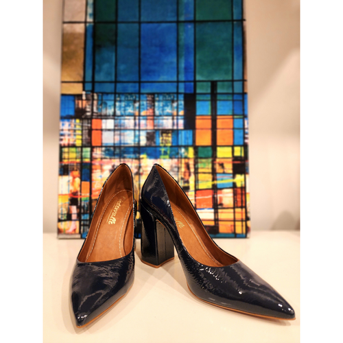PRE-LOVED L'intervalle Navy Block-heel Pumps