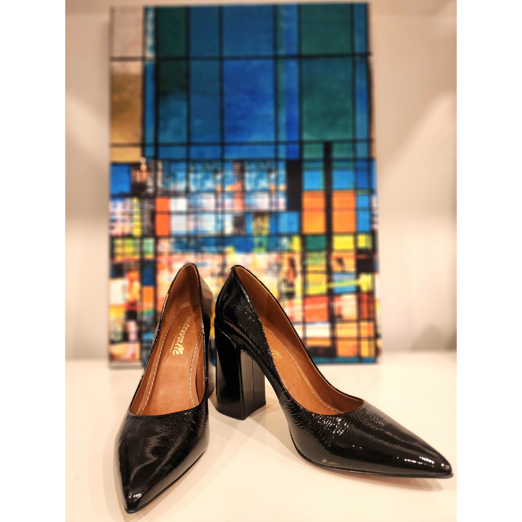 PRE-LOVED L'intervalle Black Block-heel Pumps