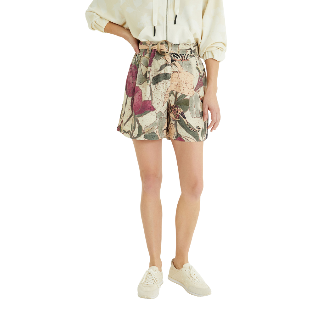DESIGUAL Lyocell Camo Shorts