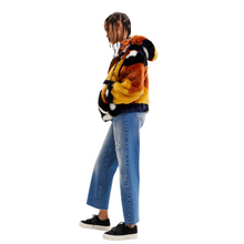 Load image into Gallery viewer, DESIGUAL Multicoloured Plush Coat - side
