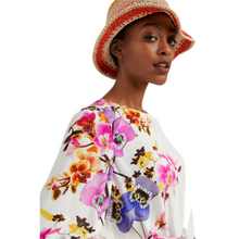 Load image into Gallery viewer, DESIGUAL White Floral Bodysuit - side
