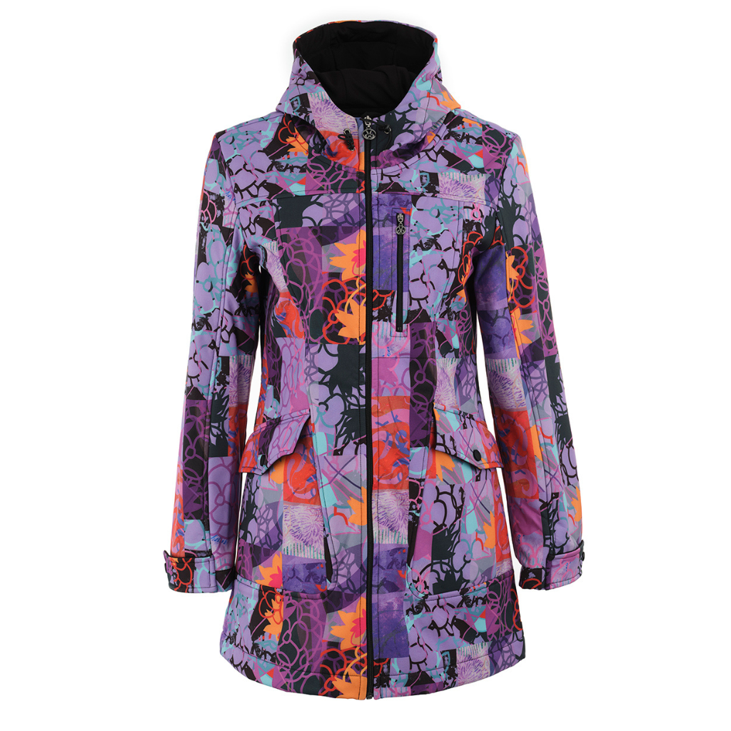 DOLCEZZA Mauve Geometry Coat