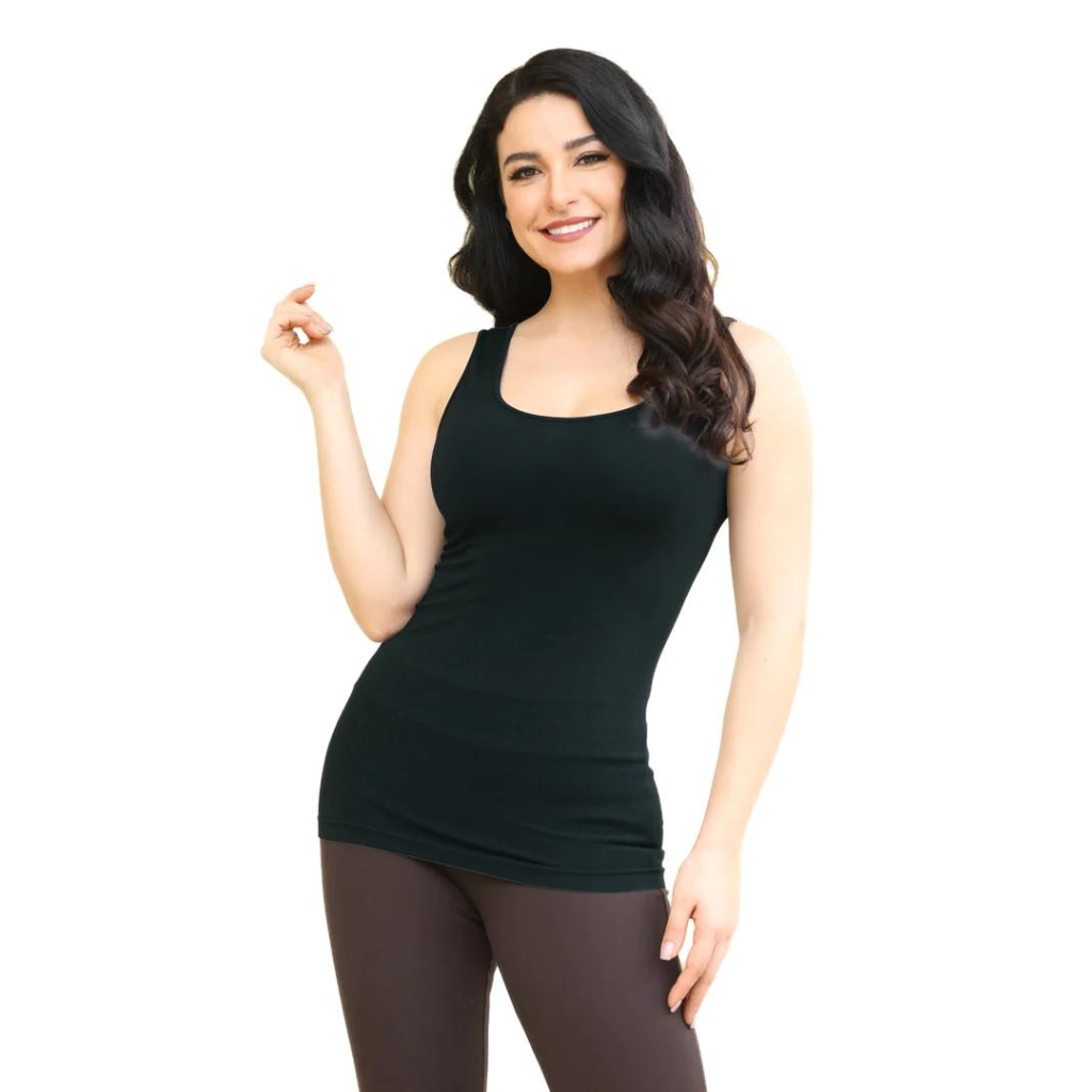 ORANGE Bamboo Tank Top - black